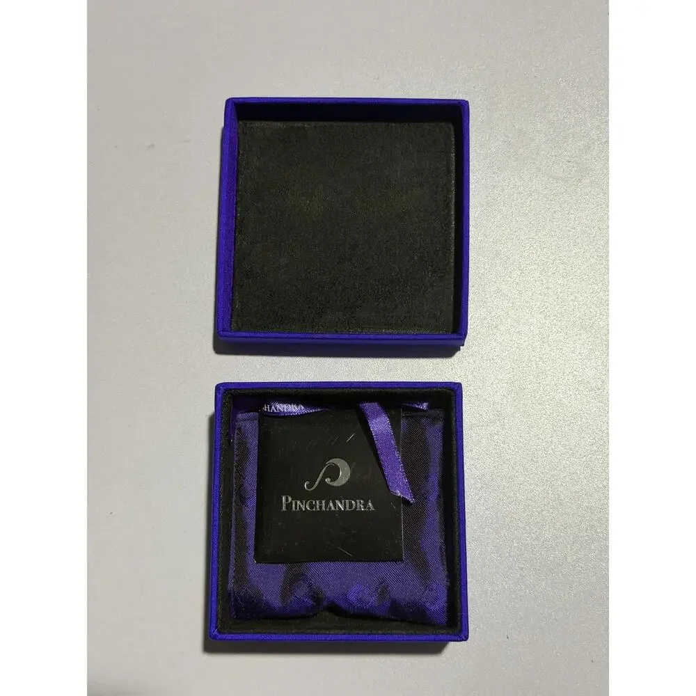 4 Boxes Punchandra Purple Jewelry Gift Padded Storage Presentation Ring Earring